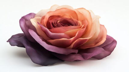 close up of a rose flower with gradient colors