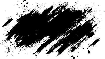 Simple black brush strokes on a white background. White paint brushes on a black background texture. Abstract black in splash, paint, brush strokes, stain grunge isolated on white background, 
