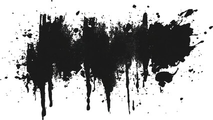 Simple black brush strokes on a white background. White paint brushes on a black background texture. Abstract black in splash, paint, brush strokes, stain grunge isolated on white background, 