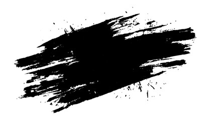 Simple black brush strokes on a white background. White paint brushes on a black background texture. Abstract black in splash, paint, brush strokes, stain grunge isolated on white background, 