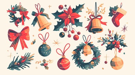 Cute Christmas Icons for Festive Designs and Projects