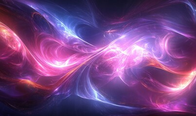 Fototapeta premium Futuristic tech lines weaving into glowing abstract patterns. Generative AI