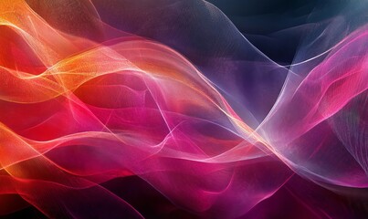 Obraz premium Futuristic tech lines weaving into glowing abstract patterns. Generative AI