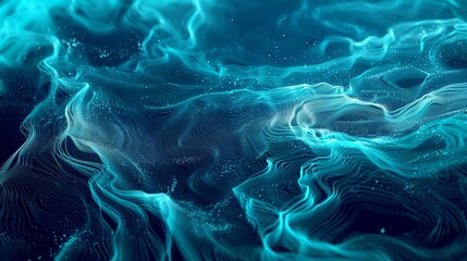Obraz premium A gradient from dark blue to bright turquoise, transitioning in perfect digital smoothness.