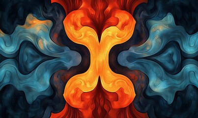 pattern evolving with smooth and symmetrical transitions. Generative AI