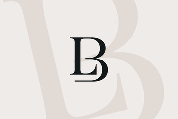 BL or LB letter logo icon design. Classic style luxury initials monogram. © arbuzu