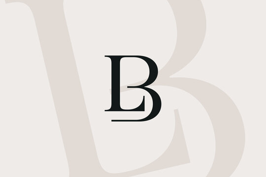 BL or LB letter logo icon design. Classic style luxury initials monogram.