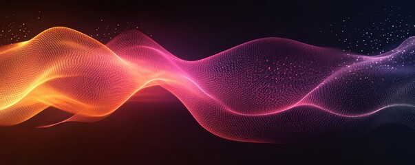 Fototapeta premium Galaxy abstract waves radiating with glowing accents. Generative AI