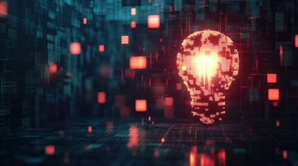 Obraz premium The Genesis of Ideas: A Visual Representation of the Digital Mind