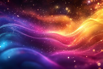 Obraz premium Dynamic holographic effects blending vibrant radiant glowing tones. Generative AI