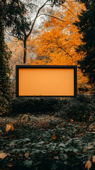 Autumnal Forest Illustration Orange Panel