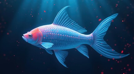 Fototapeta premium Translucent Fish in a Void