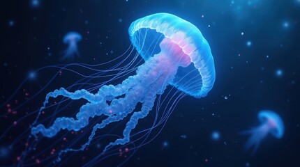 Fototapeta premium Translucent Jellyfish Illustration