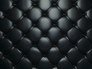 Black Leather Upholstery 3D Texture