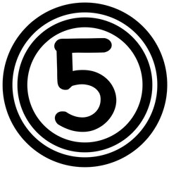 Stylized number five design on textile for packaging and wrapping purposes