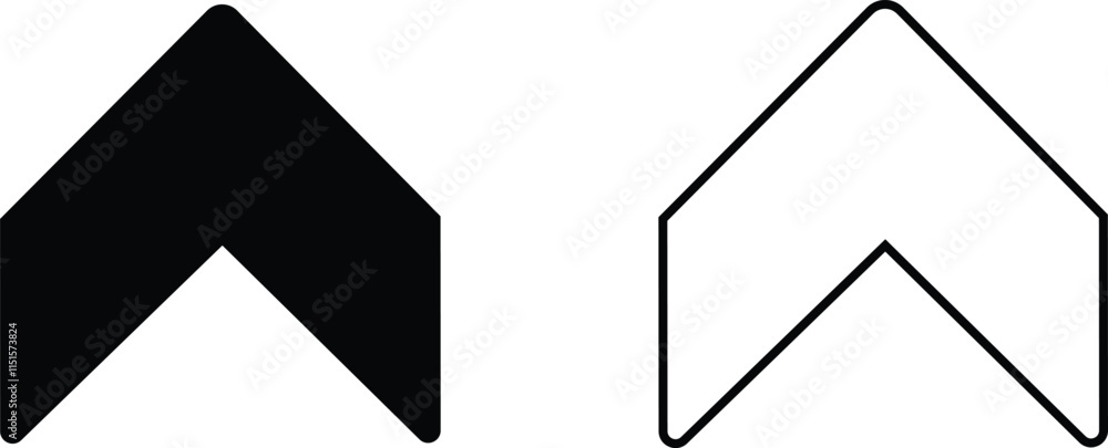 Poster upward arrows icons set. scroll illustration signs. animation of arrow bouncing as it slide up. grap