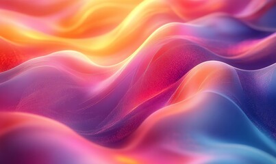 Fototapeta premium interlocking shapes with flowing lines in a radiant, digital space. Generative AI