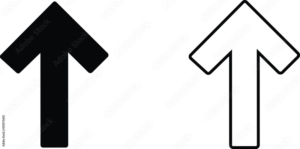 Poster upward arrows icons set. scroll illustration signs. animation of arrow bouncing as it slide up. grap