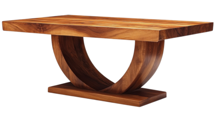 wooden table isolated on white background