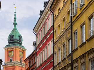 View of the old town and Warsaw Royal Castle.
