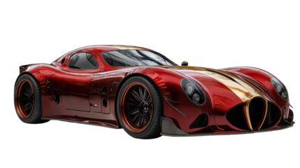 red sports  car isolated on white background