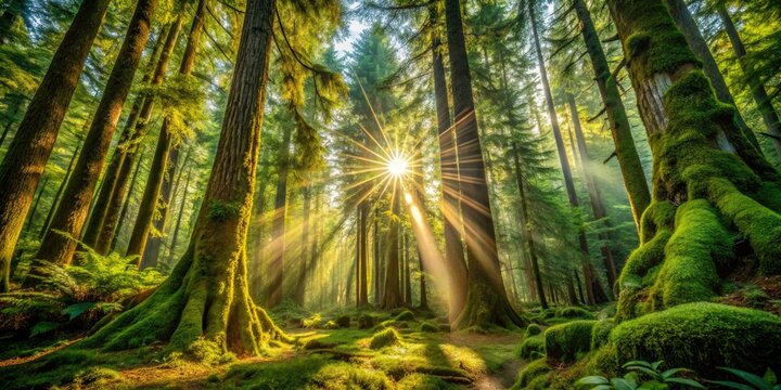 MacMillan Rainforest: Vancouver Island's sun-drenched surrealism captured in stunning photography.