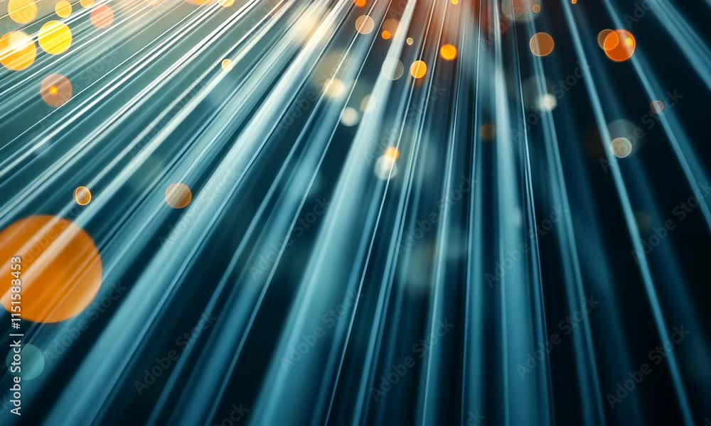 Aufkleber dynamic abstract light streaks with bokeh effects