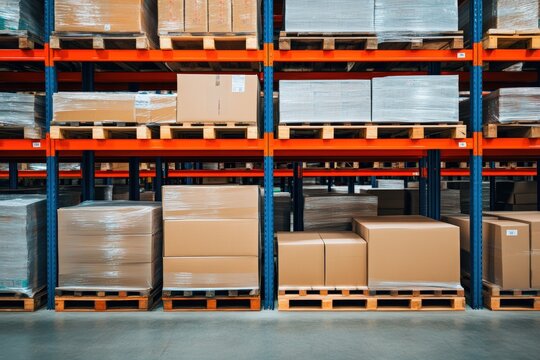 Abstract background showcasing warehouse shelves with va minimalistic design for a modern aesthetic