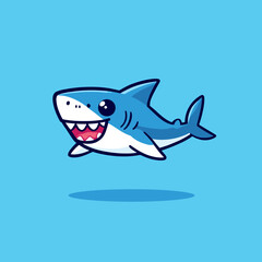 cute cartoon baby shark vector






