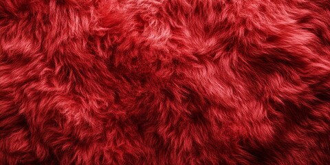 Red clean wool texture showcases a light, natural sheep wool appearance, perfect for designers seeking a seamless cotton background. This fluffy fur texture enhances any creative project with its