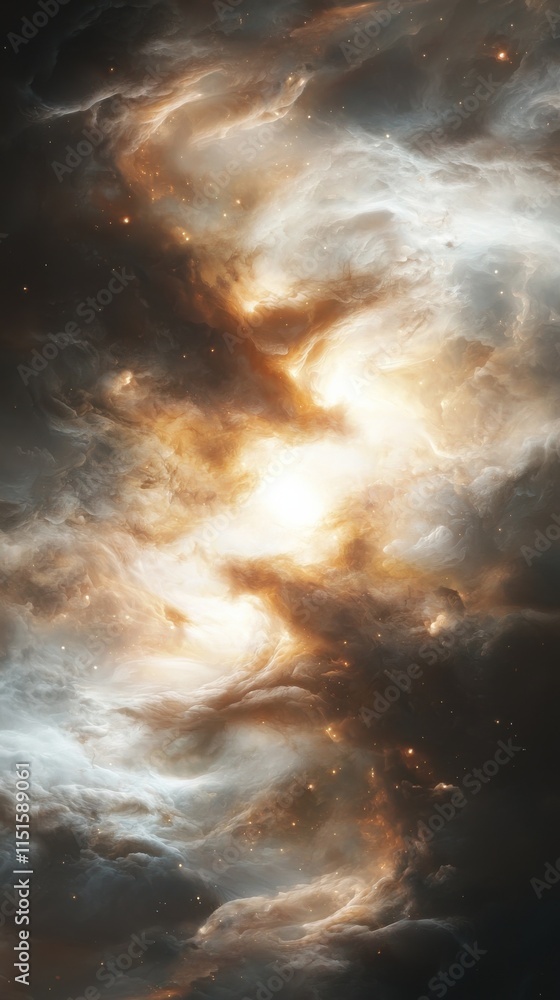 Poster celestial twilight action cosmic landscape high-resolution textures starry environment artistic view