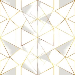 gold thin line grid table seamless pattern white background triangle