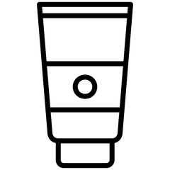 Hair Gel Icon, Black And White Outline Icon Symbol