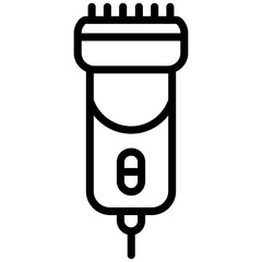 Trimmer Icon, Black And White Outline Icon Symbol