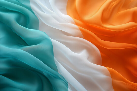 A 3D realistic Indian flag fluttering gently in the wind, with its tricolor stripes (saffron, white, and green) clearly visible, against a clean, solid blue background. The flag should have a dynamic,