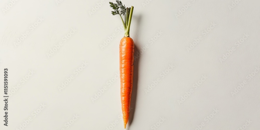 Poster a carrot is placed alone against a plain white background. the carrot stands out distinctly in this 