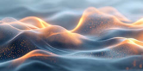 Obraz premium atmospheric elements drifting in soft, glowing waves. Generative AI