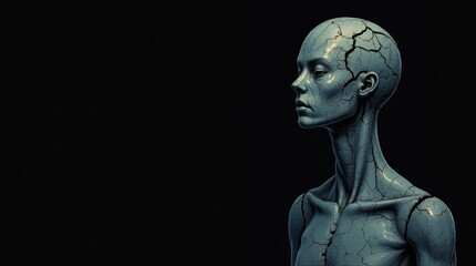 Faceless Mannequin with Jagged Detail