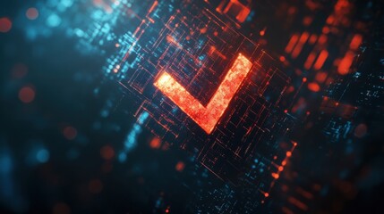 Obraz premium Digital Assurance: A Visual Representation of Cybersecurity and Data Verification