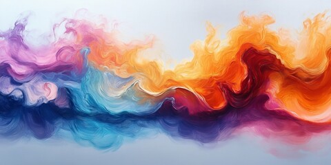 Obraz premium waves of energy pulsing in rhythmic motion across the canvas. Generative AI