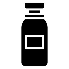 Lotion Icon, Black And White Glyph Icon Symbol