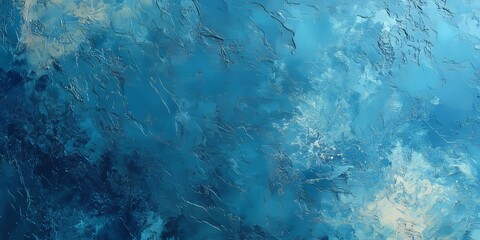 Decorative plaster with an intriguing blue background showcases abstract spots. This decorative plaster offers a unique texture with beautiful patterns, perfect for creative surface backgrounds in