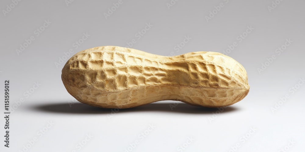 Poster isolated peanut on a white background showcasing the unique features of the peanut. this image highl