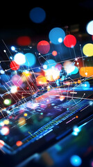 Abstract 3D Digital Network Background