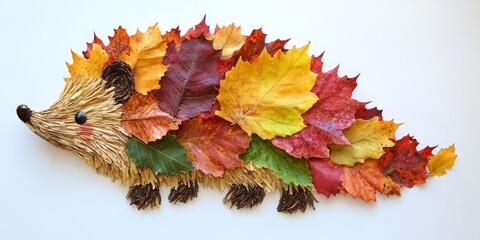 Create a hedgehog from leaves with this DIY hedgehog craft. This fun and easy hedgehog project is perfect for kids to enjoy during the fall season while exploring their creativity.