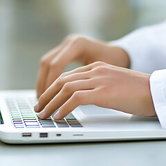 Closeup Photo Hands Typing Laptop