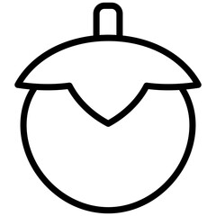 Tomato Icon, Black And White Outline Icon Symbol