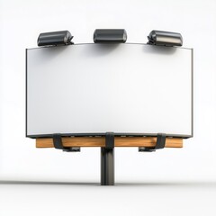 Billboard mockup with a white background showcasing a blank canvas for advertising opportunities