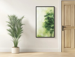 empty room with window and grass
