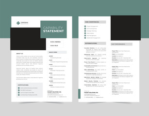 Minimal Capability Statement Template With 2-Page design.
